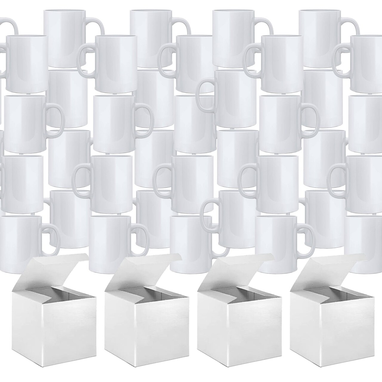 11 oz White Ceramic Sublimation Ceramic Coffee Mugs Case of 36